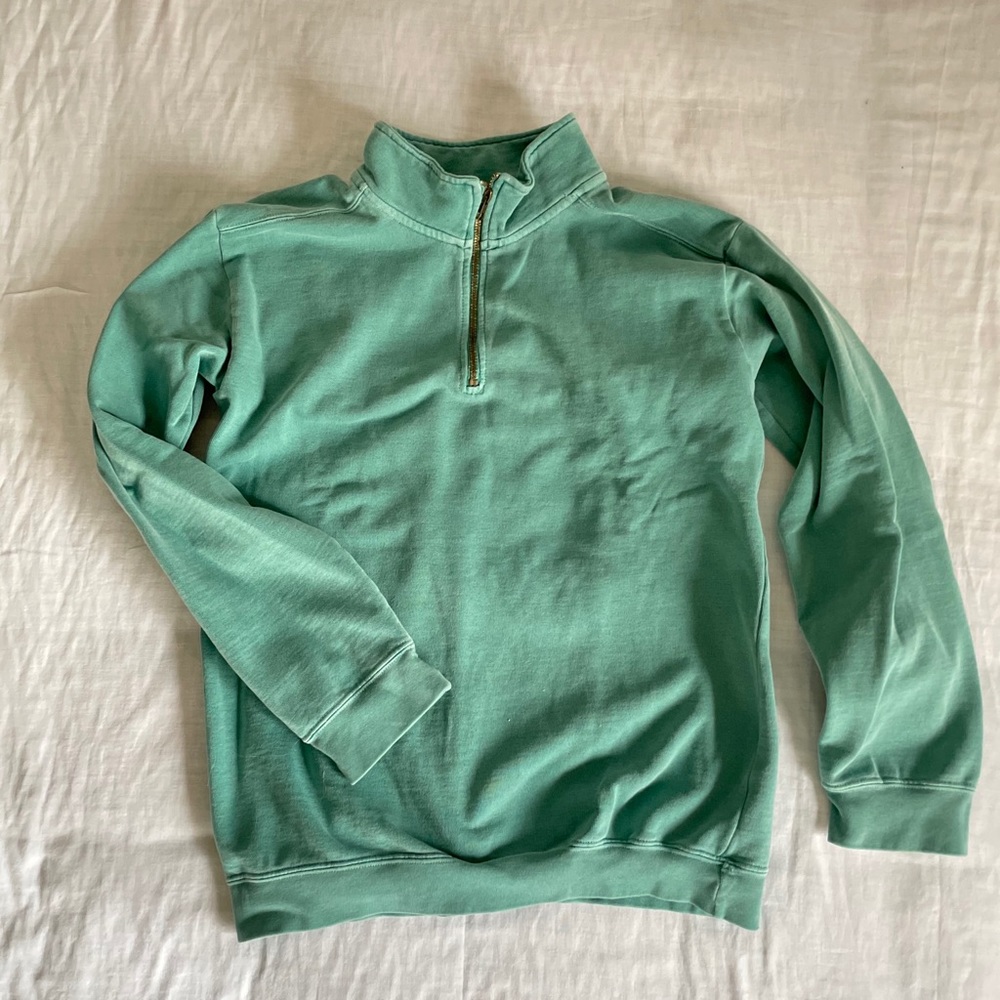 Comfort Colors seafoam green quarter zip pullover